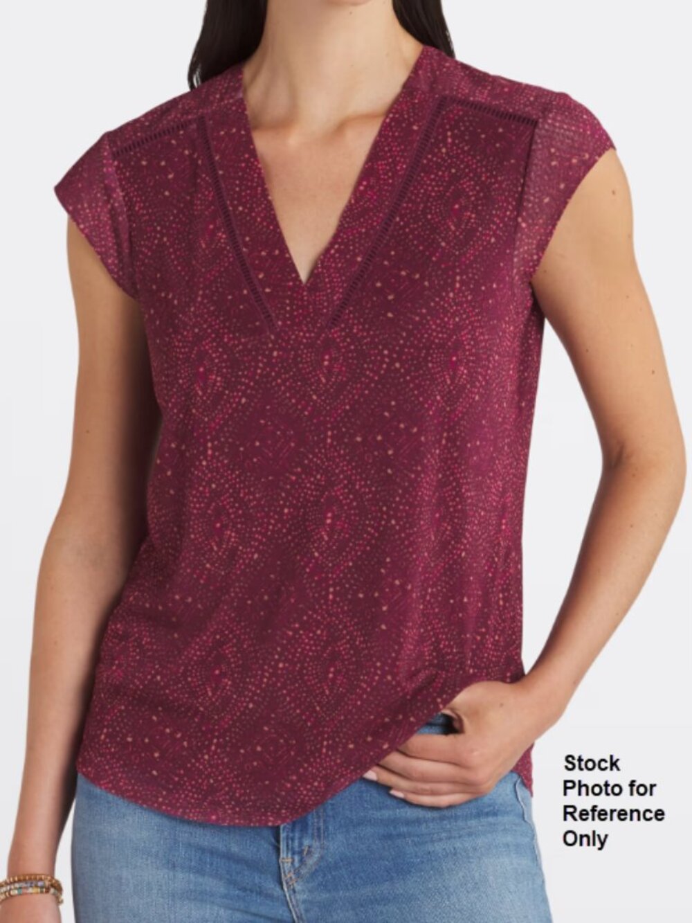 Les Serein Malia Short Sleeve Mesh Knit Top